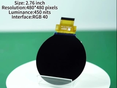 480*480 Pantalla TFT de alta resolución Personalizada Pantalla TFT RGB de 2,76 pulgadas